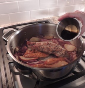 drizzle with honey/balsamic vinegar mixture