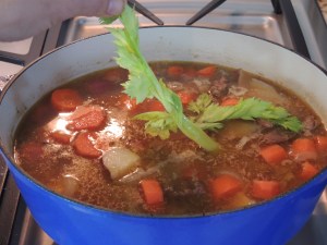 Can toss in the center of the celery