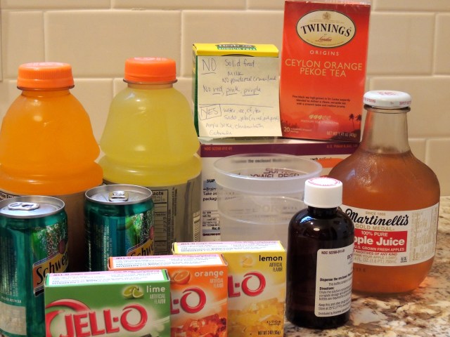 Colonscopy prep food