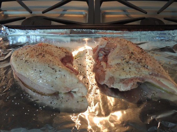 rub the chicken with olive oil