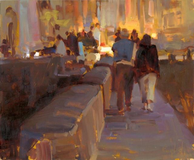 "Saturday Night in Honfleur" by Kim English [image]