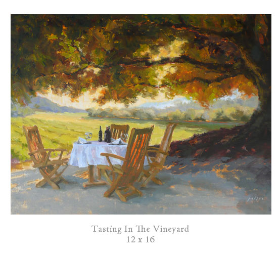 "Tasting in the Vineyard" by Kristine Pallas