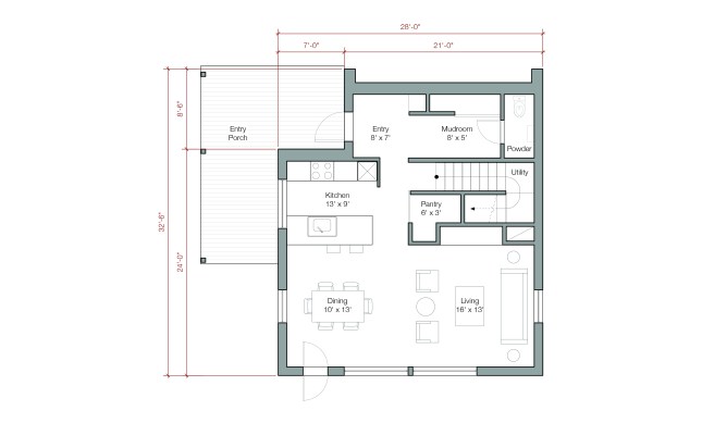 GOLogic "GO Home" 1500 square feet, 2 floor/3 bedroom - Image via: GOlogic.us