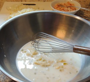 Ingredients in large bowl