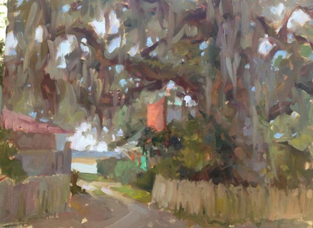 Painting of Old Red Grocery in Rockville by Shannon Smith Hughes