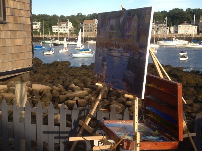 Eugene Quinn - painting in progress - what a view!