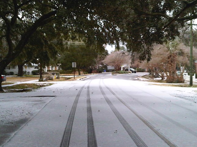 Walking to the bakery...