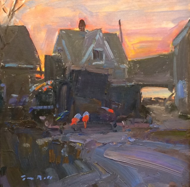 Fish Shacks, Monhegan by Tim Bell