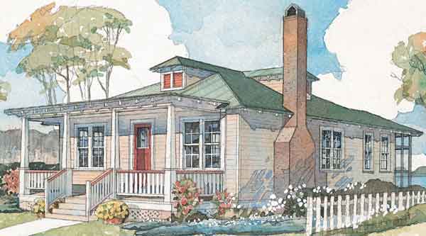 Carolina Craftsman SL-050 a Southern Living House Plan by Our Town Plans.