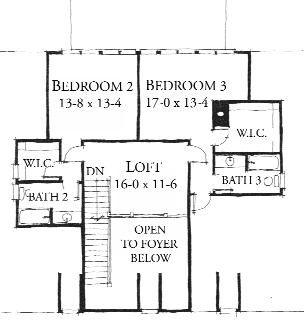 Shadowlawn House Plan - Second Floor