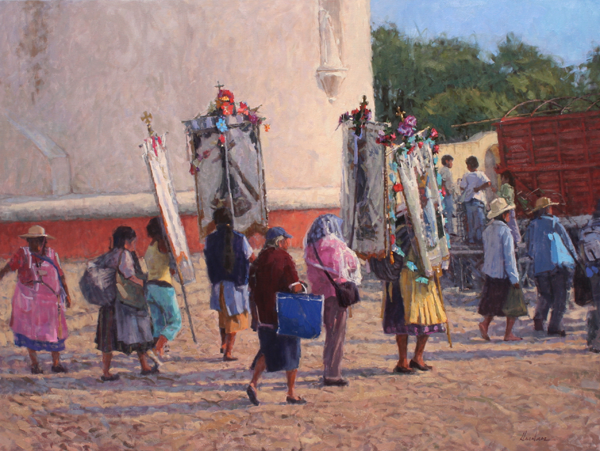Procession by Frank Gardner 30 x 40" Oil