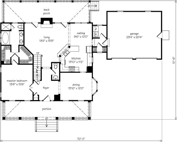 Miss Maggie's House - Image and Plan via Southern Living House Plans SL 1171. Mitchell Ginn architect. 