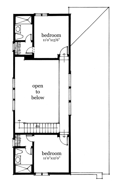 Upstairs - Rosebud Cottage SL1862 Image: Houseplans.SouthernLiving.com