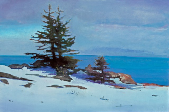 Spruces on Great Head, Mount Desert Island by Robert Pollien