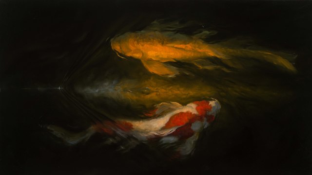 Drifting by Isaiah Ratterman  17 x 30" Oil