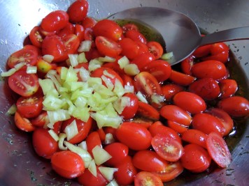 Add tomatoes and banana pepper