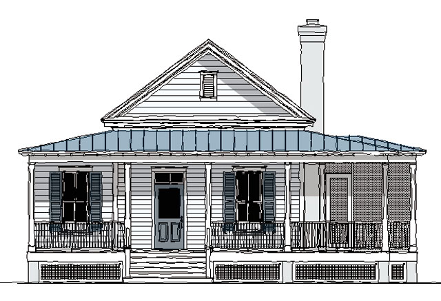 Banning Court House Plan SL1254 by Moser Design Group via HousePlans.SouthernLiving.com