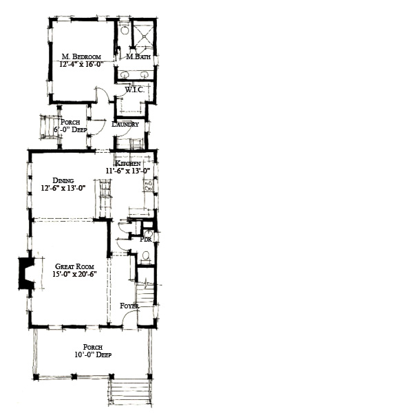 Ribaut Square C0557 plan by Allison Ramsey Architects