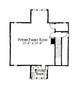 Snead's Ferry C0574 by Allison Ramsey Architects - Future Upstairs (844 square feet)