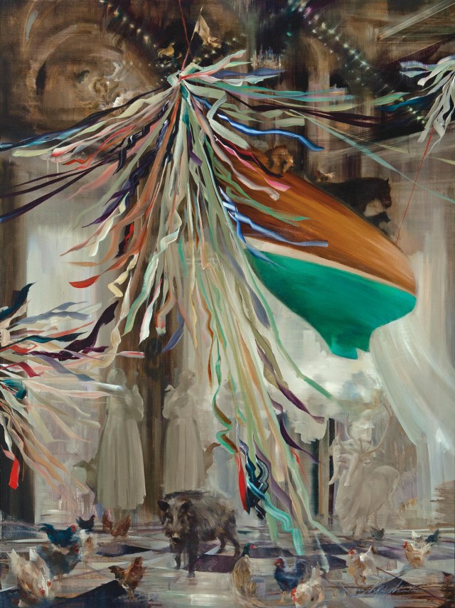 The Ark of the North Country Girl and the Cape of Curiosity by Sarah McRae Morton, Oil on linen, 36″ x 48″