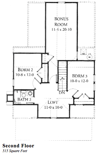 Coosaw River Cottage (C0030) by Allison Ramsey Architects - SECOND FLOOR