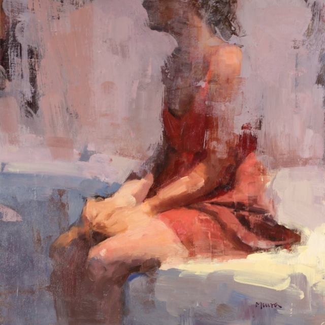 Second Thoughts by Terry Miura 18 x 18" Oil