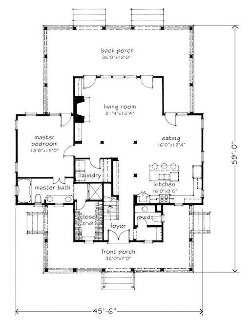 Four Gables SL 1832 a Southern Living Plan designed by Mitchell Ginn