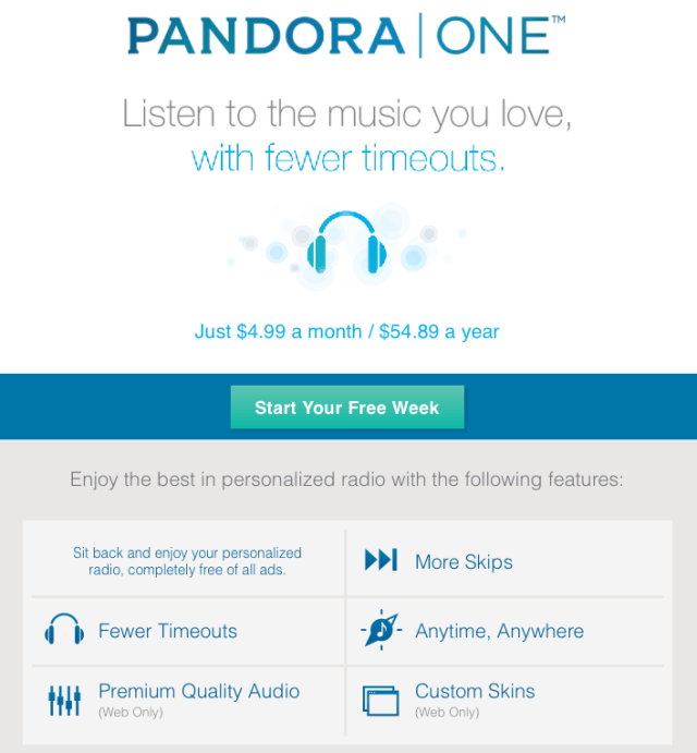 Image via: Pandora.com