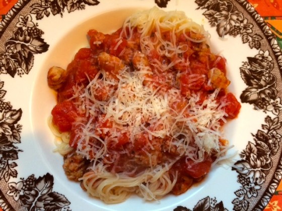 Homemade Spaghetti Sauce with Italian Sausage