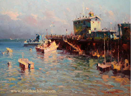 The Green House by Michael Situ 18x24" Oil