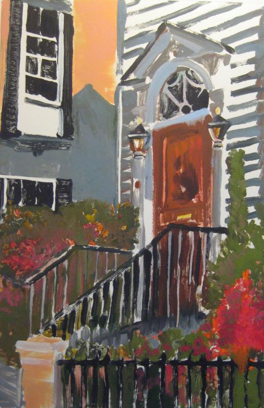 Front Entrance Ink & Watercolor Monotype  34.5 x 26.5 inches 