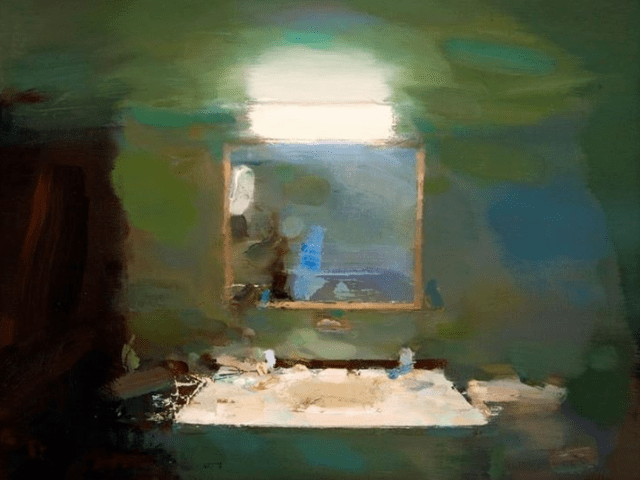 Mirror by Carlos San Millan 30x40cm  Oil