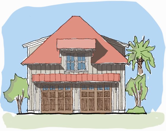 Sparrow Garage #5 by Flatfish Island Designs