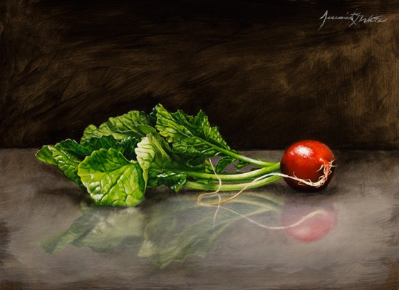 Radish by Jeremiah J. White 9x12" Oil on Panel