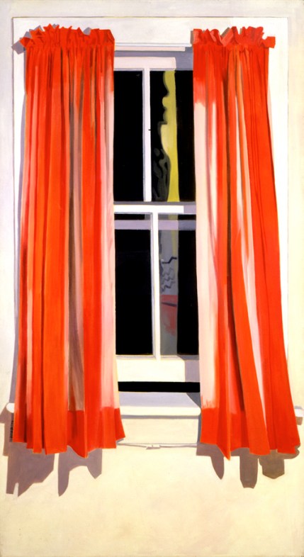 Night Window - Red by Lois Dodd 1972  66x36"