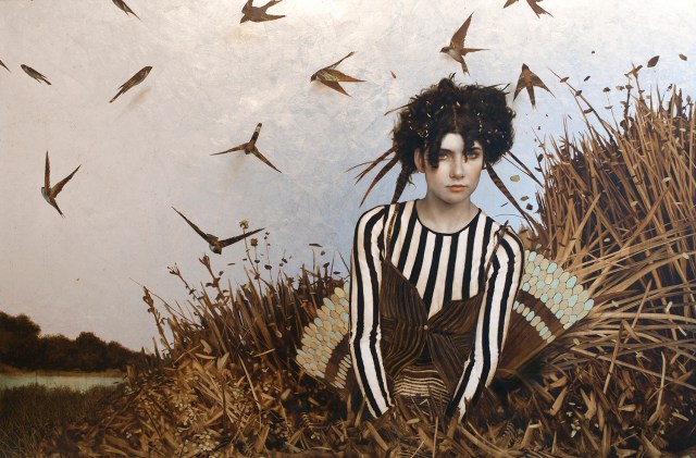 The History of Nature by Brad Kunkle 46x72" Oil, Gold & Silver on Linen