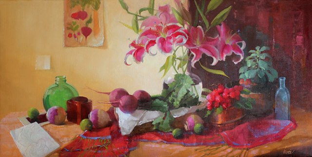 Botanica by Gayle Levee 22x38" Oil