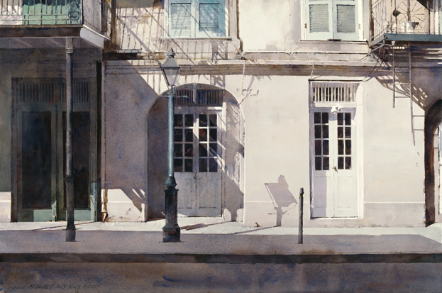 Morning in the Quarter by Dean Mitchell  20x30" Watercolor