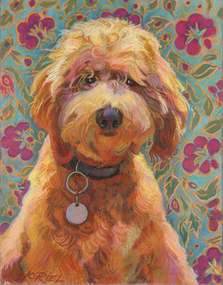 Lucky by Jane Oriel 18x14" Pastel on Paper