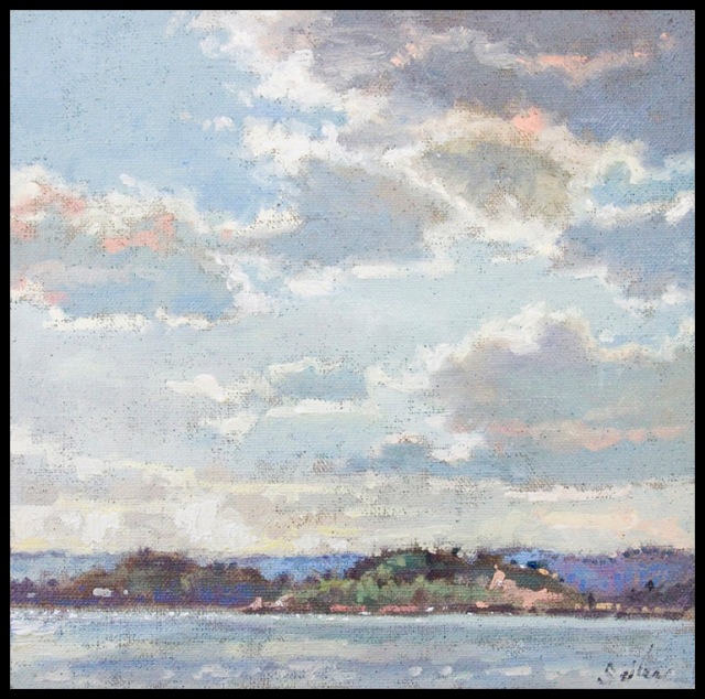 View from Sunset Point - Marquette, MI by Larry Seiler 8x8%22 Oil