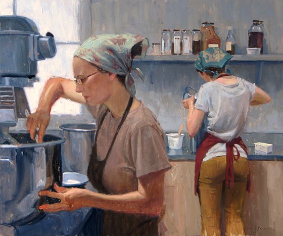 Bakery Girls by Eric Bowman 20x24 Oil