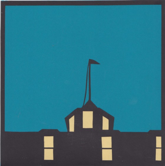 Inn at Night 8x8" Papercutting by Dylan Metrano 8x8