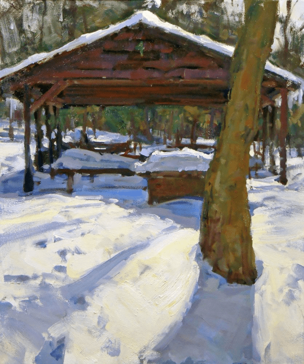 Winter Pavilion 4 by Chad Smith 24x20 Oil