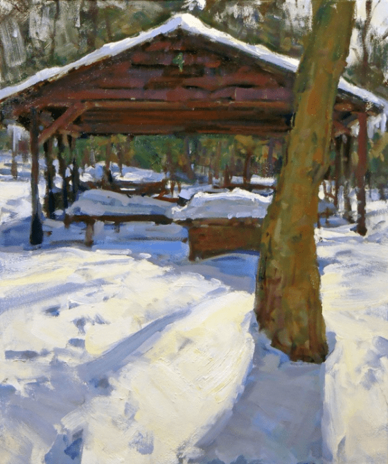Winter Pavilion 4 by Chad Smith 24x20 Oil
