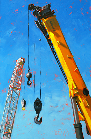 Crane Conversation by Tracy Wall 36x24x1.5 Oil