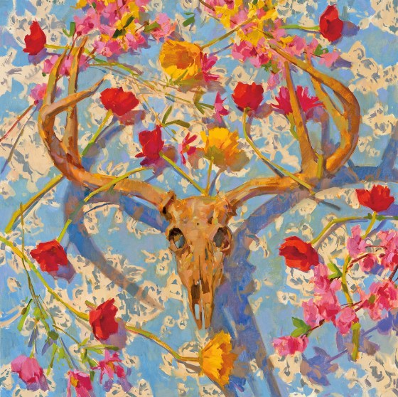 Skull by Colin Page 36x36 Oil