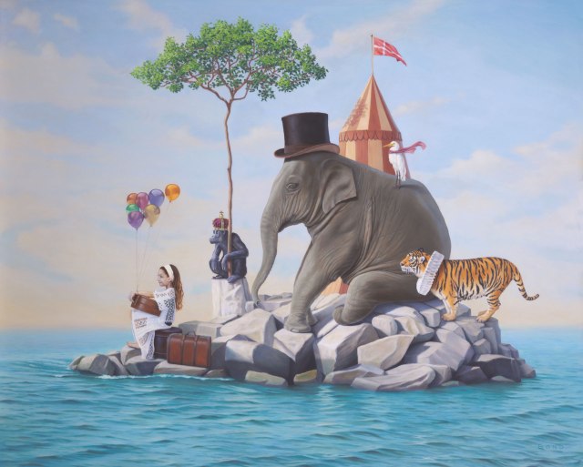 McKenas Bittersweet Departure from the Island of Happiness by Paul Bond 24x30 Oil