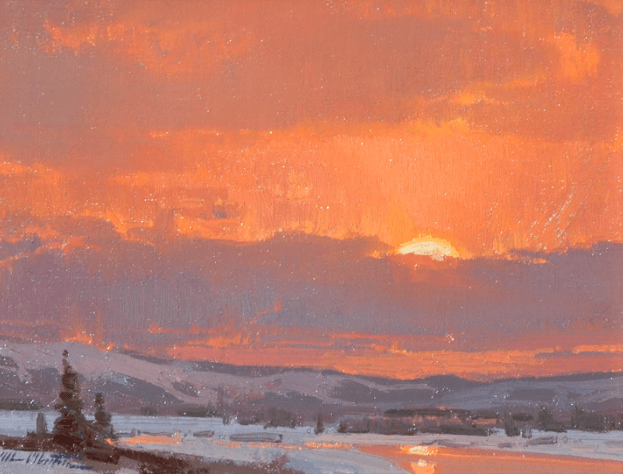 Winter's Warmth by Michael Albrechtsen 8x10 Oil