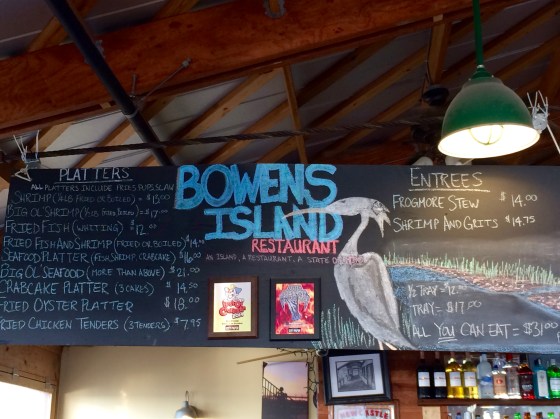 Bowens Island Menu