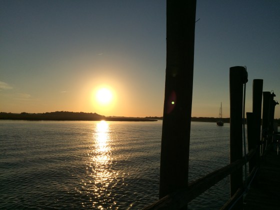 Sunset at Bowens Island Restaurant